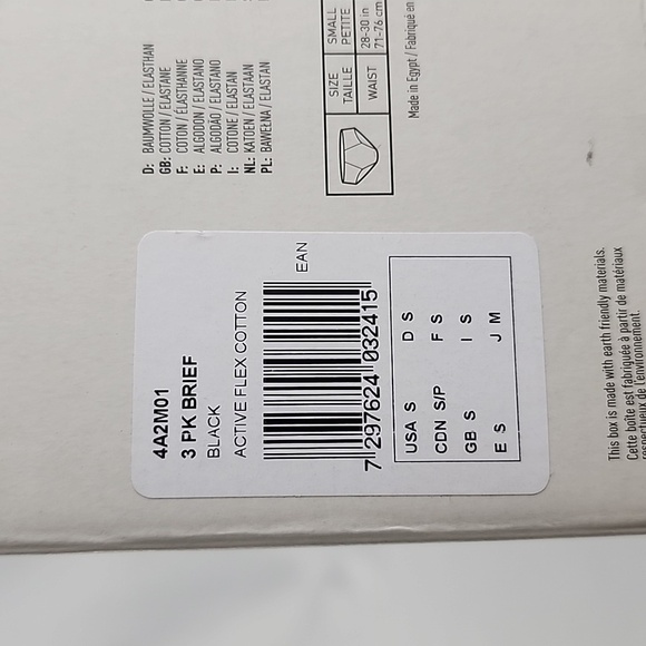 Adidas Men's 3 Pack Brief Active Flex Cotton 3 Stripes Black Size Small - Picture 9 of 12